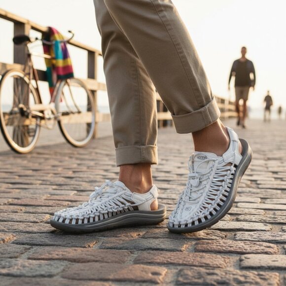 Keen Uneek Whitecap Cornstalk Braided Bungee Cord Perfect Fit Construction SZ 6 - Picture 1 of 10